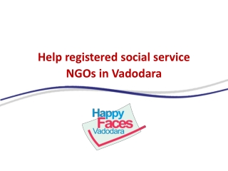 Help registered social service NGOs in Vadodara