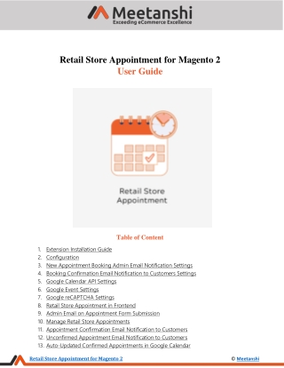 Magento 2 Retail Store Appointment