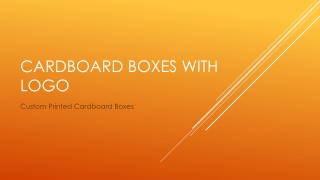 Cardboard Boxes with Logo