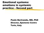 Emotional systems: emotions in systemic practice - Second part