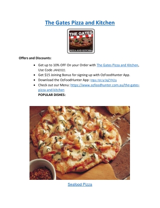 15% Off - The Gates Pizza and Kitchen Pascoe Vale, VIC