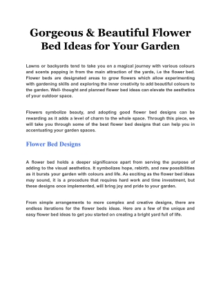 Gorgeous & Beautiful Flower Bed Ideas for Your Garden