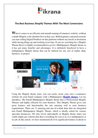 The Best Business Shopify Themes With The Most Conversions