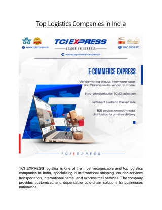 Top Logistics Companies in India
