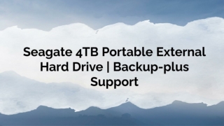 Seagate 4TB Portable External Hard Drive | Backup-plus Support