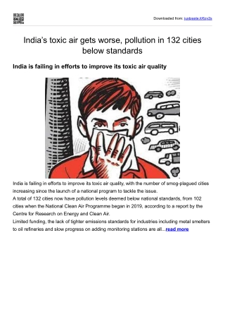 India’s toxic air gets worse, pollution in 132 cities below standards
