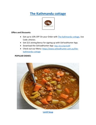 The Kathmandu cottage Restaurant | 5% Off on OzFoodHunter