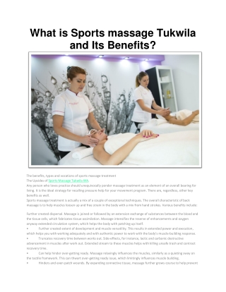 What is Sports massage Tukwila and Its Benefits-converted