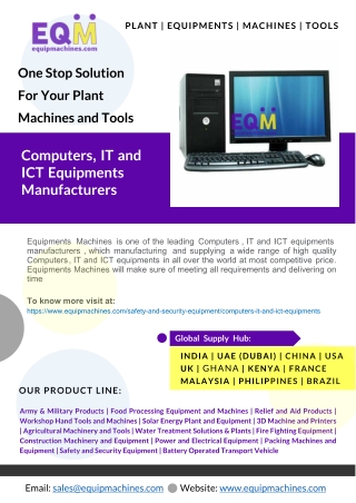 Computers, IT and ICT Equipments Manufacturers in China