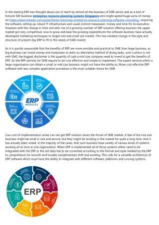 ERP for SME - Small and Medium Enterprises