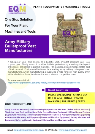 Army Military Bulletproof Vest Manufacturers in China