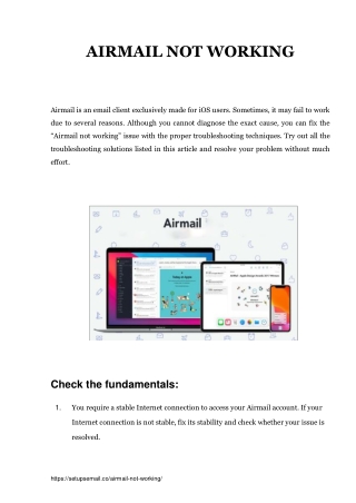 Airmail Not Working | Try Out All The Troubleshooting Solutions