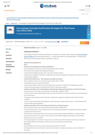 Dermatology_ Principles And Practice Strategies For The Primary Care Office 2022 _ eMedEvents