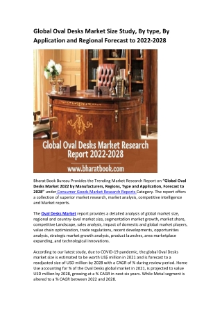 Global Oval Desks Market Research Report 2022-2028
