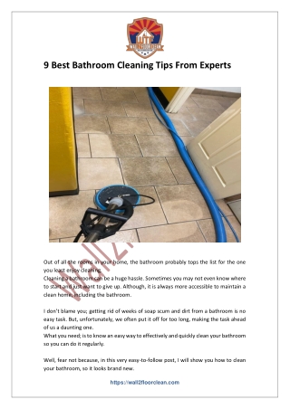 HOW TO CLEAN YOUR BATHROOM IN 9 EASY STEPS