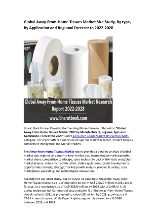 Global Away-From-Home Tissues Market Research Report 2022-2028