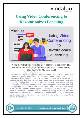 Using Video Conferencing to Revolutionize eLearning