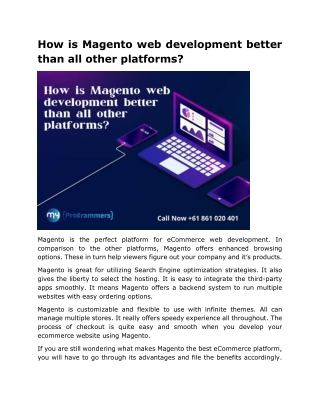 How is Magento web development better than all other platforms?