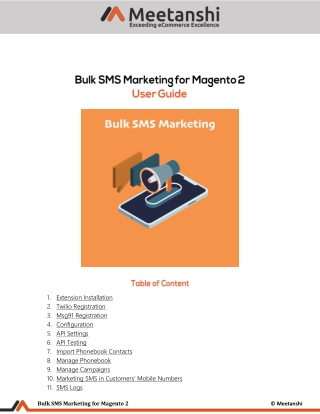 Magento 2 Bulk SMS Marketing