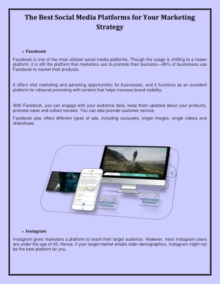 The Best Social Media Platforms for Your Marketing Strategy