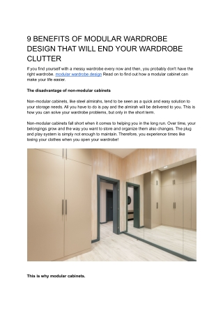 9 BENEFITS OF MODULAR WARDROBE DESIGN THAT WILL END YOUR WARDROBE CLUTTER