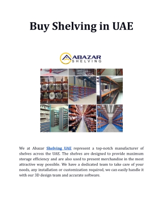 Buy Shelving in UAE