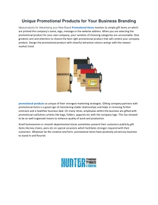 Unique Promotional Products for Your Business Branding