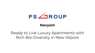 Vyom- Ready to Live Luxury Apartments with Rich Bio-Diversity in New Alipore