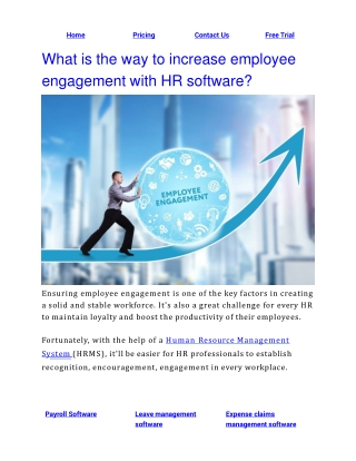 How can HR software be used to increase employee engagement?