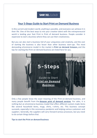 Your 5-Steps Guide to Start Print on Demand Business