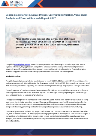 Coated Glass Market
