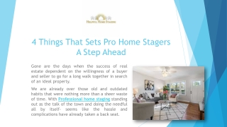 Professional Home Staging Services In Ohio