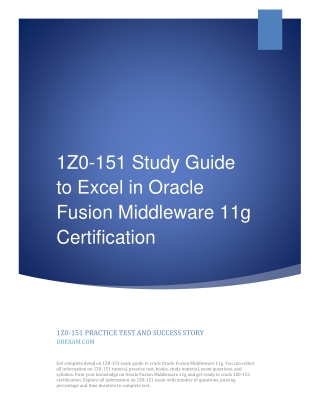 1Z0-151 Study Guide to Excel in Oracle Fusion Middleware 11g Certification