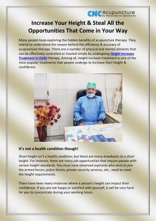 Height Increase Treatment in Delhi