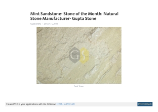 Natural Stone Companies in India