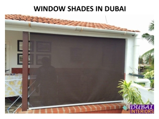 Window Shades in Dubai