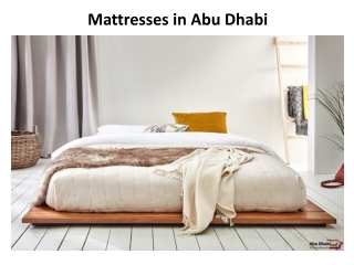 Mattresses in Abu Dhabi