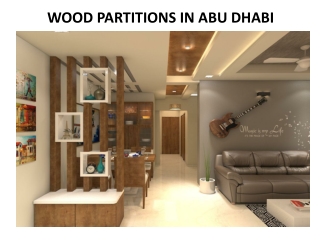 WOOD PARTITIONS IN ABU DHABI