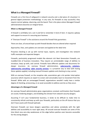 What is a Managed Firewall