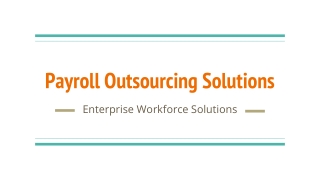 Payroll Outsourcing Solutions