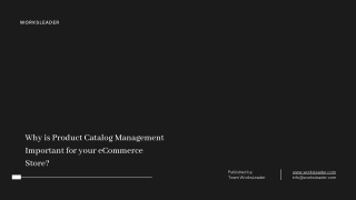 Why is Product Catalog Management Important for your eCommerce Store