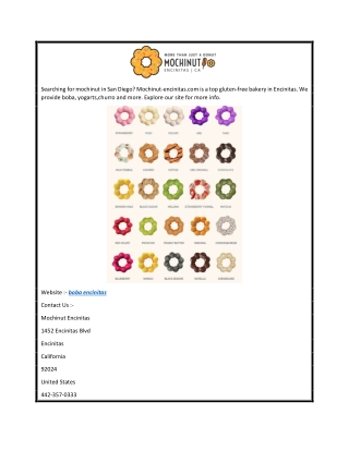 Boba Encinitas  Mochinut-encinitas.com