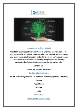 Erp Company in Chennai India | Ctaindia.com