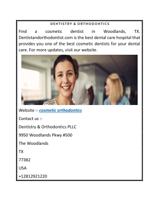 Cosmetic Orthodontics  dentistandorthodontist.com