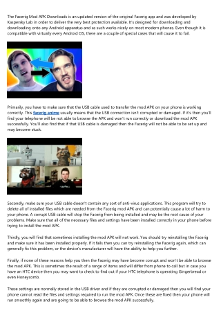 Why Does the Facerig Mod APK Fail?