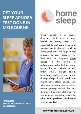 Get Your Sleep Apnoea Test Done In Melbourne