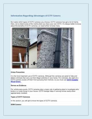 Get CCTV Installer in Wood Green