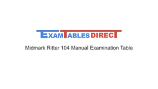 Midmark Ritter 104 Manual Examination Table