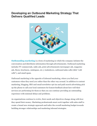 Developing an Outbound Marketing Strategy That Delivers Qualified Leads-converted