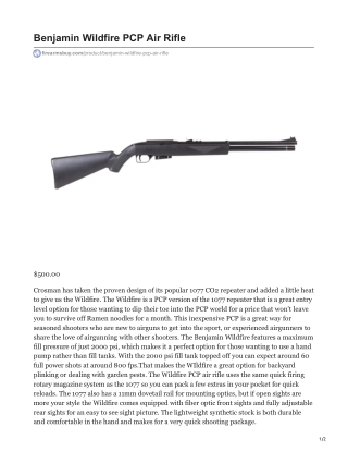Benjamin Wildfire PCP Air Rifle